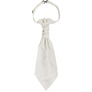 WANYING Homem Gravata de Plastron Pré-amarrada Ajustável com Fecho de Gancho para Casamento Paisley, Branco, Tamanho único WANYING Homem Gravata de Plastron Pré-amarrada Ajustável com Fecho de Gancho para Casamento Paisley, Branco, Tamanho único