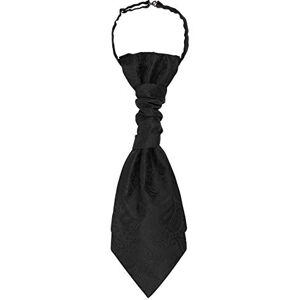 WANYING Gravata de Plastron Masculina Pré-amarrada Ajustável com Fecho de Gancho para Casamento Paisley, Preto, Tamanho único WANYING Gravata de Plastron Masculina Pré-amarrada Ajustável com Fecho de Gancho para Casamento Paisley, Preto, Tamanho único