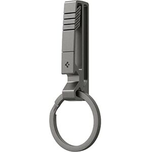 Spigen Porta-chaves Metal Fit com abre-garrafas e clipe para homens e mulheres Gunmetal Spigen Porta-chaves Metal Fit com abre-garrafas e clipe para homens e mulheres Gunmetal