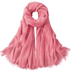 Camilife Mulher homem cachecol longo de viscose xaile de proteção solar estola xaile de praia grande wrap com franjas muito suave conforto para a primavera simples básica 95 × 195 cm liso, B82 rosa Camilife Mulher homem cachecol longo de viscose xaile de proteção solar estola xaile de praia grande wrap com franjas muito suave conforto para a primavera simples básica 95 × 195 cm liso, B82 rosa
