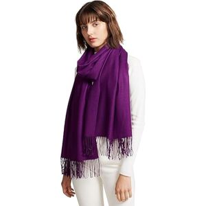 maamgic Cachecol xxl primavera mulher homem cores duplas inverno toque sedoso multicolorido elegante xaile macio para festa de casamento 200 * 70 cm, Violet, Tamanho único maamgic Cachecol xxl primavera mulher homem cores duplas inverno toque sedoso multicolorido elegante xaile macio para festa de casamento 200 * 70 cm, Violet, Tamanho único
