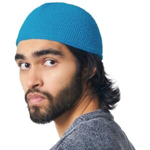 CHARM Gorros Beanie Skull Cap caveira chapéu Kufi feito à mão 2 tamanhos, Turquesa, M CHARM Gorros Beanie Skull Cap caveira chapéu Kufi feito à mão 2 tamanhos, Turquesa, M