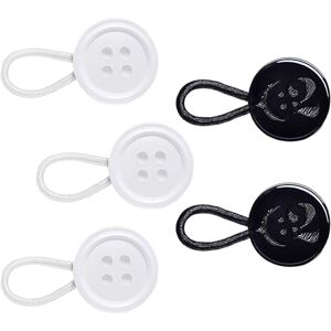 C2 Extensores elásticos de gola de camisa, pacote de 5 expansores de botões de pescoço, extensor de botão não metálico, camisa de roupa, cor preto e branco, Branco / Preto C2 Extensores elásticos de gola de camisa, pacote de 5 expansores de botões de pescoço, extensor de botão não metálico, camisa de roupa, cor preto e branco, Branco / Preto