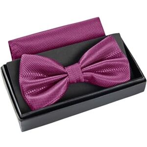 Massi Morino Laço lilás com lenço de bolso para homem Set laço de fato para casamento laço ajustável em violeta Massi Morino Laço lilás com lenço de bolso para homem Set laço de fato para casamento laço ajustável em violeta