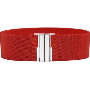 BlackButterfly Clássico Fivela Larga Elástica Suporte Elástico Cintura Retro Cinto, Vermelho BlackButterfly Clássico Fivela Larga Elástica Suporte Elástico Cintura Retro Cinto, Vermelho