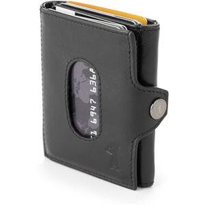 Berliner Bags Carteira fina de pele , porta-moedas mini com proteção RFID testada pela TÜV para homem, Preto Berliner Bags Carteira fina de pele , porta-moedas mini com proteção RFID testada pela TÜV para homem, Preto
