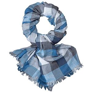 Lindenmann 308004 Cachecol para homem, 100% algodão, cor azul Lindenmann 308004 Cachecol para homem, 100% algodão, cor azul