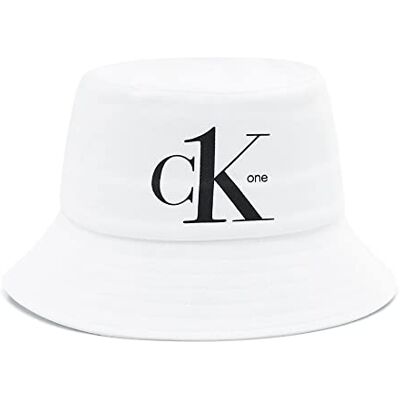 Calvin Bob branco unissexo Bucket Hat Calvin Bob branco unissexo Bucket Hat