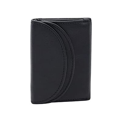 LEAS Carteira com bloqueio RFID, proteção de informações privadas, carteira pequena para senhores e senhoras, pele autêntica, preta " Mini-Edition LEAS Carteira com bloqueio RFID, proteção de informações privadas, carteira pequena para senhores e senhoras, pele autêntica, preta " Mini-Edition