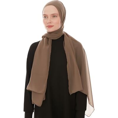 Ayisah Selda Hijab Lenço muçulmano para mulher, chiffon macio e sedoso, Hijab, 180 x 70 cm, lenço moderno para a cabeça para mulher, lenço para mulher Ayisah Selda Hijab Lenço muçulmano para mulher, chiffon macio e sedoso, Hijab, 180 x 70 cm, lenço moderno para a cabeça para mulher, lenço para mulher