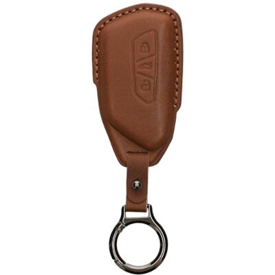 kwmobile Capa compatível com porta-chaves VW Golf 8 chave de carro de 3 botões capa capa para comando de carro de couro com porta-chaves inclui anel de porta-chaves castanho claro kwmobile Capa compatível com porta-chaves VW Golf 8 chave de carro de 3 botões capa capa para comando de carro de couro com porta-chaves inclui anel de porta-chaves castanho claro
