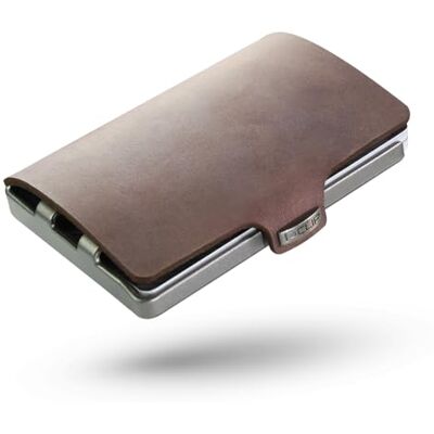 I-CLIP Carteira Soft-Touch (em 9 variantes disponíveis) Braun, cor da borda metallic-Grey I-CLIP Carteira Soft-Touch (em 9 variantes disponíveis) Braun, cor da borda metallic-Grey