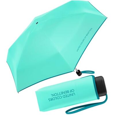 United Guarda-chuva de bolso Benetton Ultra Mini Flat sólido United Guarda-chuva de bolso Benetton Ultra Mini Flat sólido
