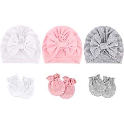 DRESHOW Chapéus e bonés e luvas para bebé recém-nascido bebé beanie chapéu para bebés meninas meninos gorros 0-6 meses Gorro de Bebé con Lazo, Suave, Amigable con la piel, para 0-6 Meses, Gorro de Hospital para Bebés DRESHOW Chapéus e bonés e luvas para bebé recém-nascido bebé beanie chapéu para bebés meninas meninos gorros 0-6 meses Gorro de Bebé con Lazo, Suave, Amigable con la piel, para 0-6 Meses, Gorro de Hospital para Bebés