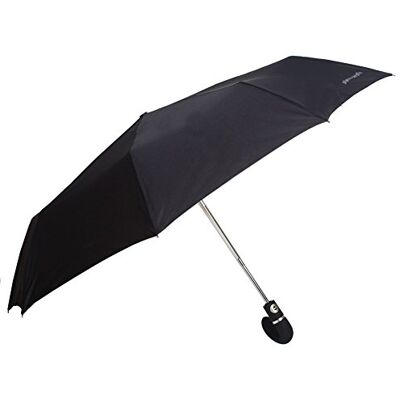 Pierre Cardin Open & Close Easymatic Gentlemens Guarda-chuva dobrável com cabo de borracha, preto, único Pierre Cardin Open & Close Easymatic Gentlemens Guarda-chuva dobrável com cabo de borracha, preto, único