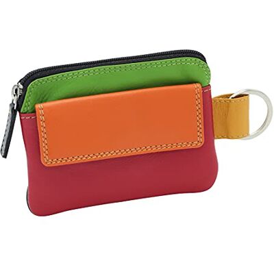 LEAS Multicolor porta-moedas porta-chaves para senhora e senhoras com bolso para moedas, pele autêntica, multicolorido multicolor série LEAS Multicolor porta-moedas porta-chaves para senhora e senhoras com bolso para moedas, pele autêntica, multicolorido multicolor série