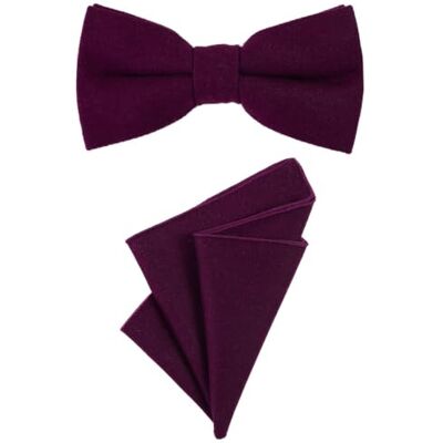 DonDon Gravata Borboleta para Homem 12 x 6 cm, Atada e Tamanho Ajustável, e Lenço de Bolso de 23 x 23 cm Combinado de Algodão DonDon Gravata Borboleta para Homem 12 x 6 cm, Atada e Tamanho Ajustável, e Lenço de Bolso de 23 x 23 cm Combinado de Algodão