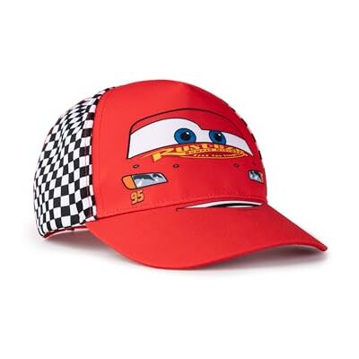 Disney Boné com viseira curva ajustável vermelha para crianças raio Mcqueen de carros, chapéu de proteção solar de verão para crianças Boné xadrez Rust-eze '95 Disney Boné com viseira curva ajustável vermelha para crianças raio Mcqueen de carros, chapéu de proteção solar de verão para crianças Boné xadrez Rust-eze '95
