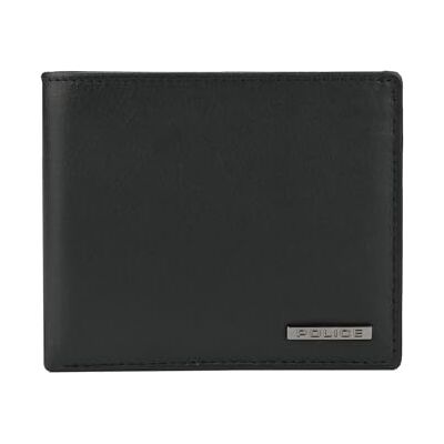 Police Carteira masculina de pele autêntica, fina com porta-moedas, porta-cartões e caixa de presente, 11 x 9.5 x 2.5 cm, Moderno Police Carteira masculina de pele autêntica, fina com porta-moedas, porta-cartões e caixa de presente, 11 x 9.5 x 2.5 cm, Moderno
