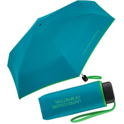 United Guarda-chuva de bolso Benetton Ultra Mini Flat sólido United Guarda-chuva de bolso Benetton Ultra Mini Flat sólido