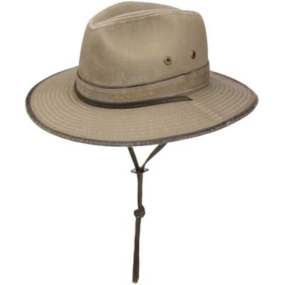 Stetson Chapéu Traveller de algodão Tarnell homem primavera verão proteção UV 40 tecido com ilhoses de ventilação Stetson Chapéu Traveller de algodão Tarnell homem primavera verão proteção UV 40 tecido com ilhoses de ventilação