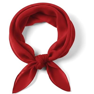 TigerTie Lenço de chiffon para mulher, cor lisa, tamanho 50 cm x 50 cm, fabricado na Itália TigerTie Lenço de chiffon para mulher, cor lisa, tamanho 50 cm x 50 cm, fabricado na Itália