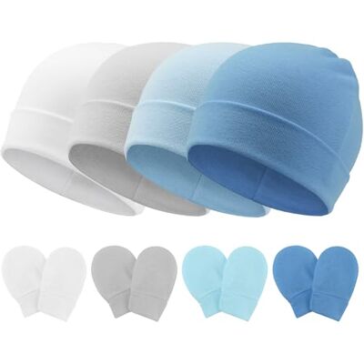DRESHOW Bebé gorro e luvas para bebé recém-nascido bebé beanie chapéu para bebés crianças gorros DRESHOW Bebé gorro e luvas para bebé recém-nascido bebé beanie chapéu para bebés crianças gorros