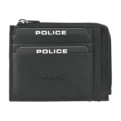 Police Carteira de couro genuíno para homem com caixa de presente, 12.5 cm x 10 cm x 1 cm, Moderno Police Carteira de couro genuíno para homem com caixa de presente, 12.5 cm x 10 cm x 1 cm, Moderno
