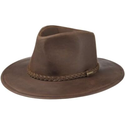 Stetson Chapéu Western de Couro de búfalo Mulher/Homem de Rodeo Vaqueiro com faixa de couro Verão Verão/Inverno Stetson Chapéu Western de Couro de búfalo Mulher/Homem de Rodeo Vaqueiro com faixa de couro Verão Verão/Inverno