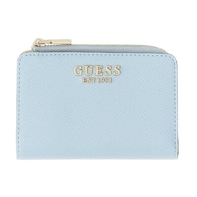 GUESS Porta-moedas Laurel II SLG Zip Around Card Case Aqua azul claro GUESS Porta-moedas Laurel II SLG Zip Around Card Case Aqua azul claro
