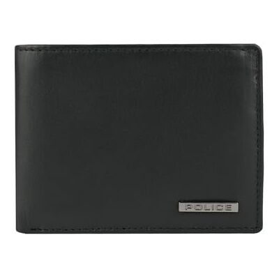 Police Carteira masculina de pele autêntica, fina com porta-moedas, porta-cartões e caixa de presente, Moderno Police Carteira masculina de pele autêntica, fina com porta-moedas, porta-cartões e caixa de presente, Moderno