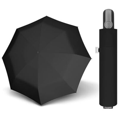 Doppler Protect Duo guarda-chuva automático de bolso resistente ao vento Abertura e fecho automáticos – testado em túnel de vento, dossel de 100 cm, compacto, com capa, preto Doppler Protect Duo guarda-chuva automático de bolso resistente ao vento Abertura e fecho automáticos – testado em túnel de vento, dossel de 100 cm, compacto, com capa, preto