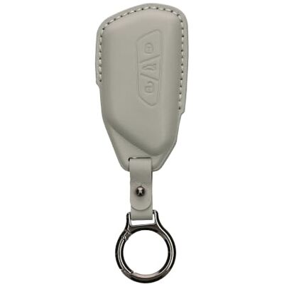 kwmobile Capa compatível com porta-chaves VW Golf 8 chave de carro de 3 botões capa capa para comando de carro de couro com porta-chaves inclui anel de porta-chaves cinzento claro kwmobile Capa compatível com porta-chaves VW Golf 8 chave de carro de 3 botões capa capa para comando de carro de couro com porta-chaves inclui anel de porta-chaves cinzento claro