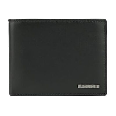 Police Carteira masculina de pele autêntica, fina com porta-moedas, porta-cartões e caixa de presente, Moderno Police Carteira masculina de pele autêntica, fina com porta-moedas, porta-cartões e caixa de presente, Moderno