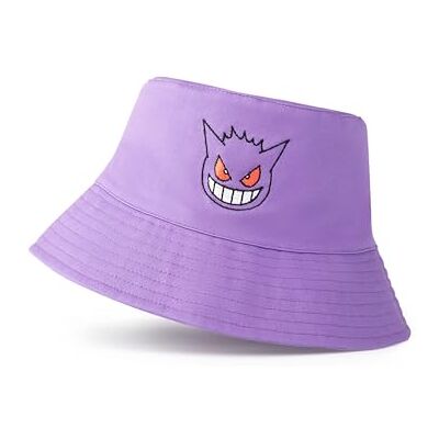 Pokémon Chapéu de pescador roxo Gengar Chapéus clássicos de proteção solar de desenhos animados Chapéu casual para homem Leve e confortável, roxo, Tamanho único Pokémon Chapéu de pescador roxo Gengar Chapéus clássicos de proteção solar de desenhos animados Chapéu casual para homem Leve e confortável, roxo, Tamanho único