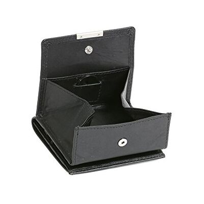 LEAS Carteira carteira pequena de pele, estilo caixa para senhoras e senhoras, couro autêntica, preto " Special Edition", Preto, Clássico LEAS Carteira carteira pequena de pele, estilo caixa para senhoras e senhoras, couro autêntica, preto " Special Edition", Preto, Clássico