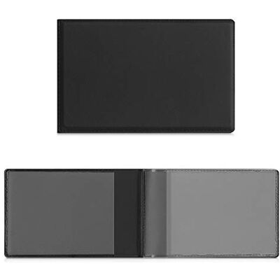 kwmobile Capa de pele sintética para identificação carteira dobrável de 10 x 6,5 cm dobrada para cartões DNI preto kwmobile Capa de pele sintética para identificação carteira dobrável de 10 x 6,5 cm dobrada para cartões DNI preto