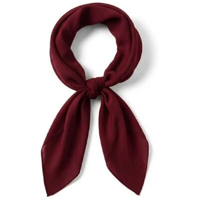 TigerTie Lenço de chiffon para mulher, monocromático, tamanho 90 cm x 90 cm, fabricado na Itália TigerTie Lenço de chiffon para mulher, monocromático, tamanho 90 cm x 90 cm, fabricado na Itália