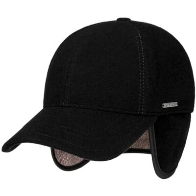 Stetson Boné de beisebol com orelhas Vaby com caxemira, homem com viseira e protetor de pescoço com orelhas boné de lã outono / inverno Stetson Boné de beisebol com orelhas Vaby com caxemira, homem com viseira e protetor de pescoço com orelhas boné de lã outono / inverno