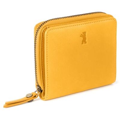 Berliner Bags Carteira mulher de pele sara, carteira pequena com fecho de correr e proteção RFID, porta-cartões, Amarelo, Pequeña, Vintage Amarillo Cuero Genuino Flor Entera sin Tratar ni Lijar con Broche PRYM Certificado TÜV Bloqueo RFID Artesanal y Du Berliner Bags Carteira mulher de pele sara, carteira pequena com fecho de correr e proteção RFID, porta-cartões, Amarelo, Pequeña, Vintage Amarillo Cuero Genuino Flor Entera sin Tratar ni Lijar con Broche PRYM Certificado TÜV Bloqueo RFID Artesanal y Du