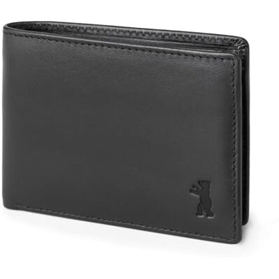 Berliner Bags Carteira de couro para homem Kees, carteira compacta com porta-moedas, proteção RFID e porta-cartões preto Negro, Billetera De Cuero Auténtico, 5 Tarjetas, Bolsillo Oculto, Cierre Botón Prym, Protección NFC, Elegante Fina Berliner Bags Carteira de couro para homem Kees, carteira compacta com porta-moedas, proteção RFID e porta-cartões preto Negro, Billetera De Cuero Auténtico, 5 Tarjetas, Bolsillo Oculto, Cierre Botón Prym, Protección NFC, Elegante Fina