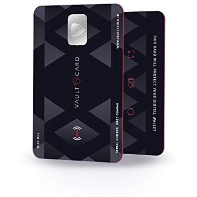 Vaultskin VAULTCARD Protetor RFID para cartões de crédito e débito Proteção em carteira ou passaporte, bloqueio RFID e NFC, defesa multicartões patenteada, design fino Vaultskin VAULTCARD Protetor RFID para cartões de crédito e débito Proteção em carteira ou passaporte, bloqueio RFID e NFC, defesa multicartões patenteada, design fino