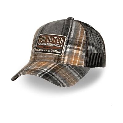 Von Dutch Boné de beisebol com rede para adultos em flanela xadrez para carro TU Unisex, Adulto 55,5-60cm, Franela, Cierre Snapback, Malla rígida, Visera curva, Vintage Von Dutch Boné de beisebol com rede para adultos em flanela xadrez para carro TU Unisex, Adulto 55,5-60cm, Franela, Cierre Snapback, Malla rígida, Visera curva, Vintage