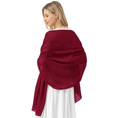Bridesmay Lenço de verão para mulher, estola festiva, para vestido de noite, casamento, chiffon, lenço de seda Bridesmay Lenço de verão para mulher, estola festiva, para vestido de noite, casamento, chiffon, lenço de seda