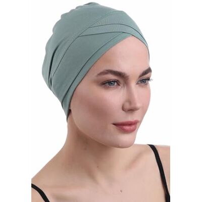 Deresina Headwear Deresina Gorro em W de tecido de bambu para quimioterapia Deresina Headwear Deresina Gorro em W de tecido de bambu para quimioterapia