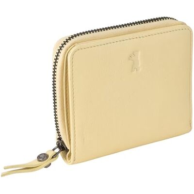 Berliner Bags Carteira mulher de pele , carteira pequena com fecho de correr e proteção RFID, porta-cartões, Amarelo claro, Pequeña, Vintage Amarillo Cuero Aceitado Flor Entera Acabado Liso Curtido Tradicional con Broche PRYM Certificado TÜV Bloqueo RFI Berliner Bags Carteira mulher de pele , carteira pequena com fecho de correr e proteção RFID, porta-cartões, Amarelo claro, Pequeña, Vintage Amarillo Cuero Aceitado Flor Entera Acabado Liso Curtido Tradicional con Broche PRYM Certificado TÜV Bloqueo RFI