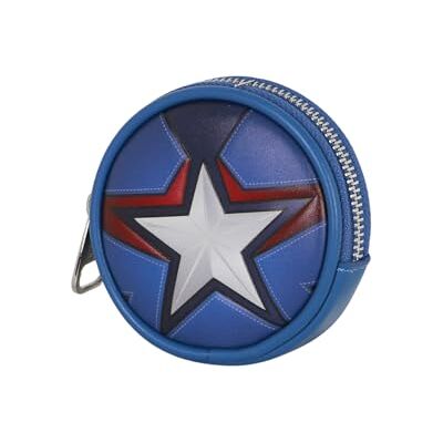 Marvel Capitão América Courage porta-moedas Cookie, azul, 8,7 x 8,7 cm, azul, Carteira Cookie Courage Marvel Capitão América Courage porta-moedas Cookie, azul, 8,7 x 8,7 cm, azul, Carteira Cookie Courage