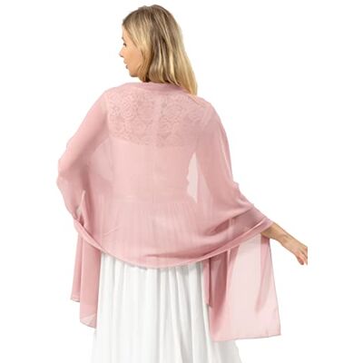 Bridesmay Lenço de verão para mulher, estola festiva, para vestido de noite, casamento, chiffon, lenço de seda Bridesmay Lenço de verão para mulher, estola festiva, para vestido de noite, casamento, chiffon, lenço de seda
