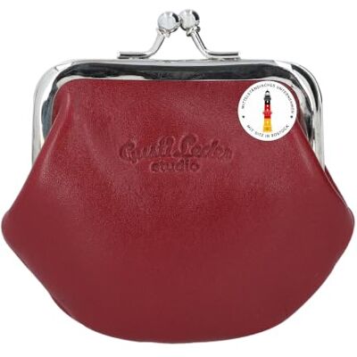 Gusti Leder Fenja carteira de pele com fecho de clipe, vermelho, tamanho único, carteira Gusti Leder Fenja carteira de pele com fecho de clipe, vermelho, tamanho único, carteira