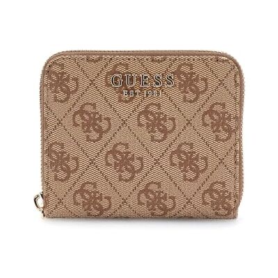 GUESS Laurel II SLG Porta-moedas pequeno com fecho Latte Logo GUESS Laurel II SLG Porta-moedas pequeno com fecho Latte Logo